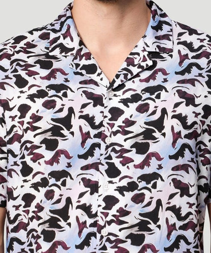 Men's Multicolor Abstact Print Regular Fit Shirt
